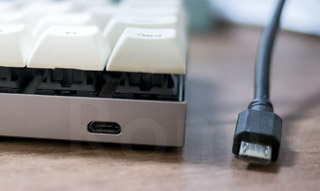 Vortex CORE Keyboard Micro USB Port