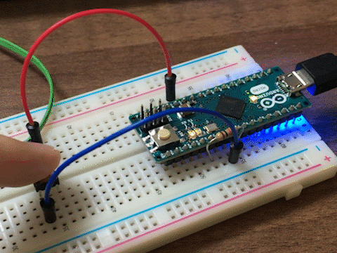 Arduino switch LED blink