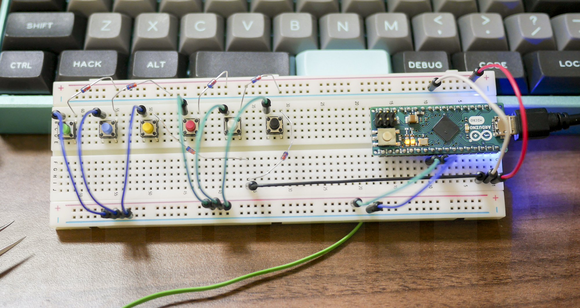 Arduino 2x3 Keymatrix