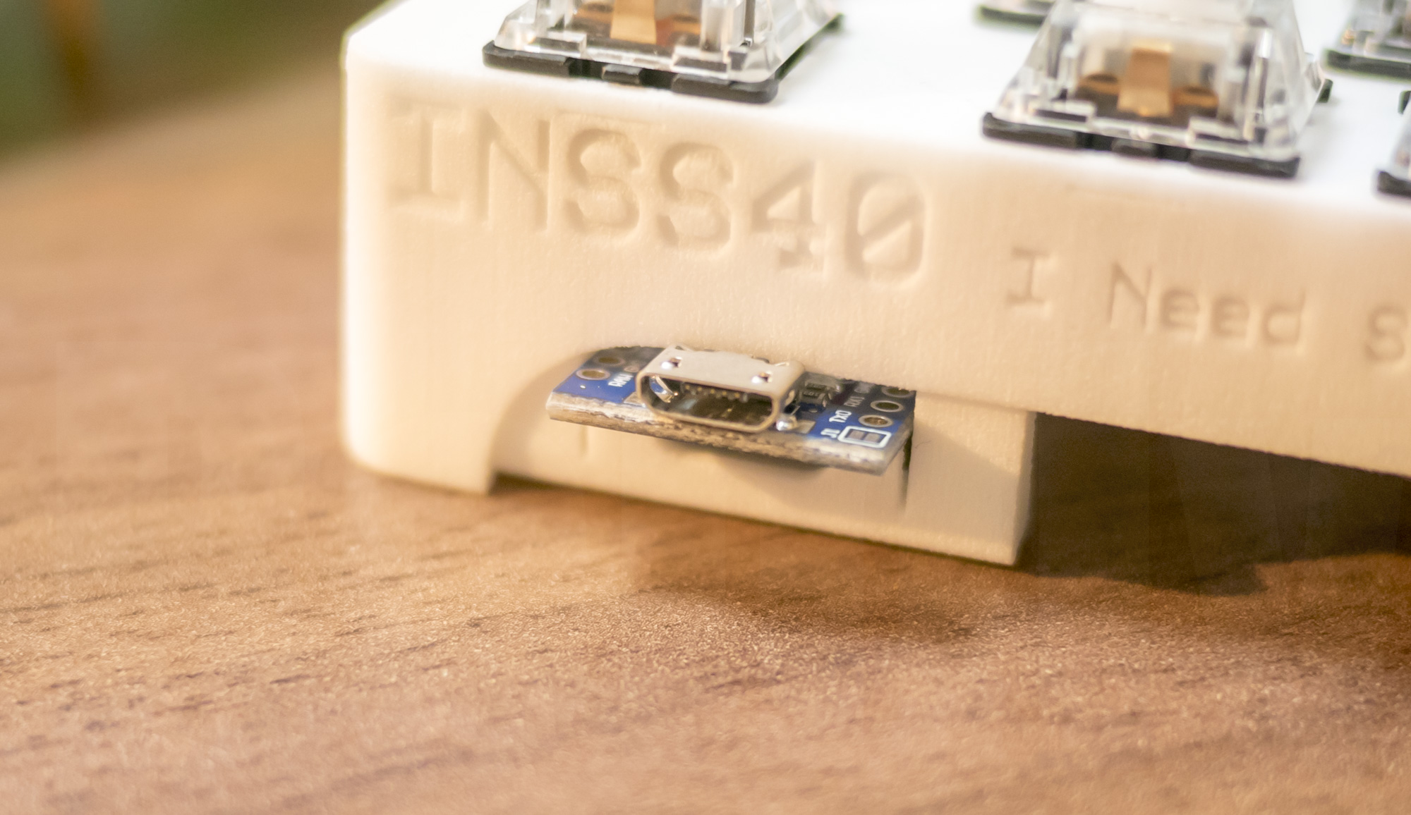 INSS40 3D print Pro Micro holder failure