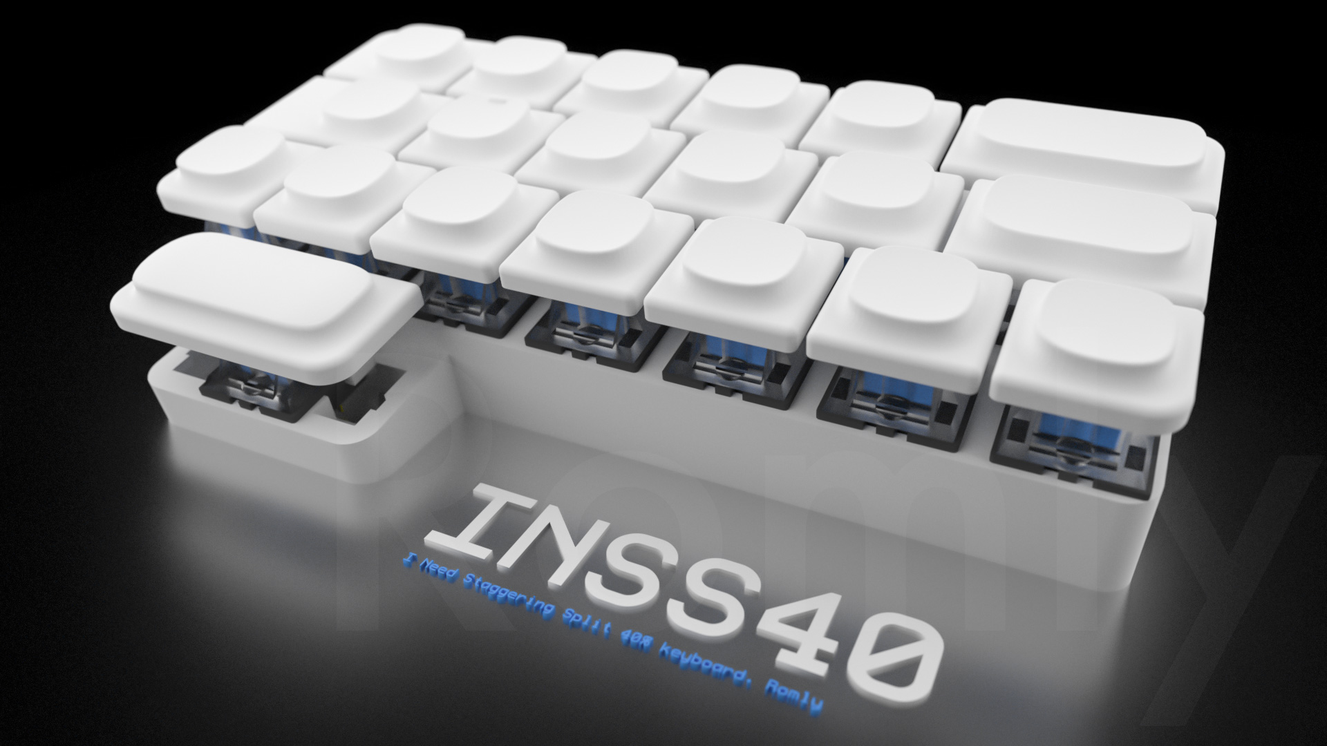 完全自作キーボード「INSS40」ケースデザイン完成♪ あと冬コミ宣伝