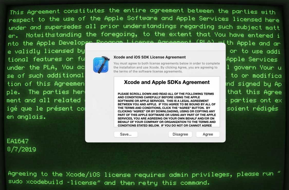 Xcode and iOS SDK License Agreement