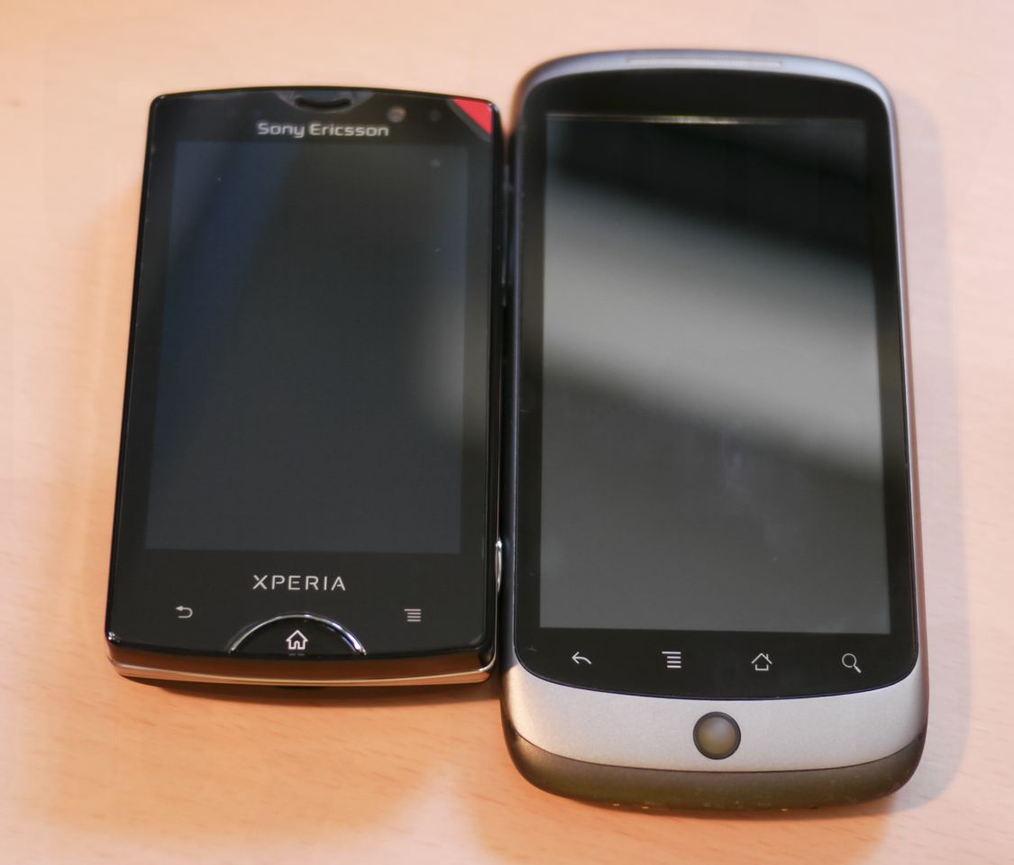 Nexus One and Xperia Mini Pro